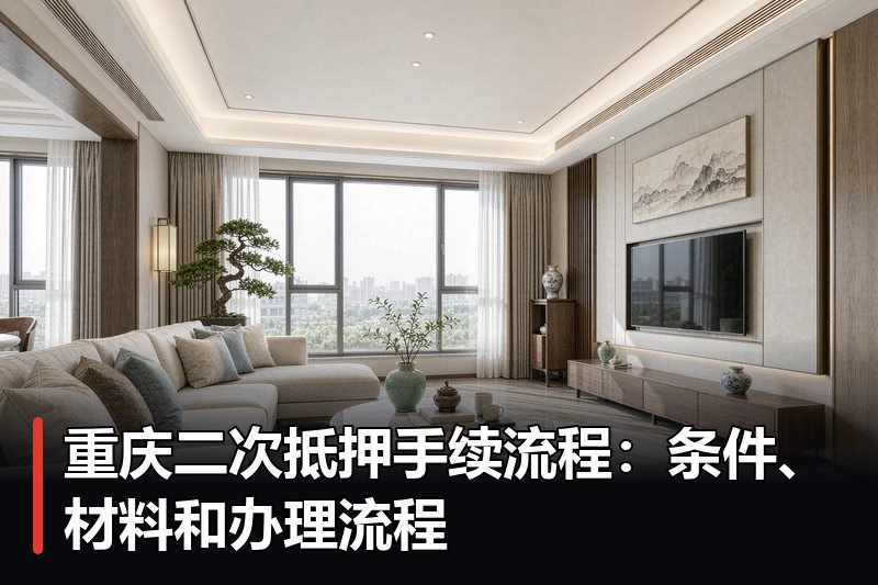 重庆二次抵押手续流程:条件、材料和办理流程 重庆二次抵押手续流程:条件、材料和办理流程